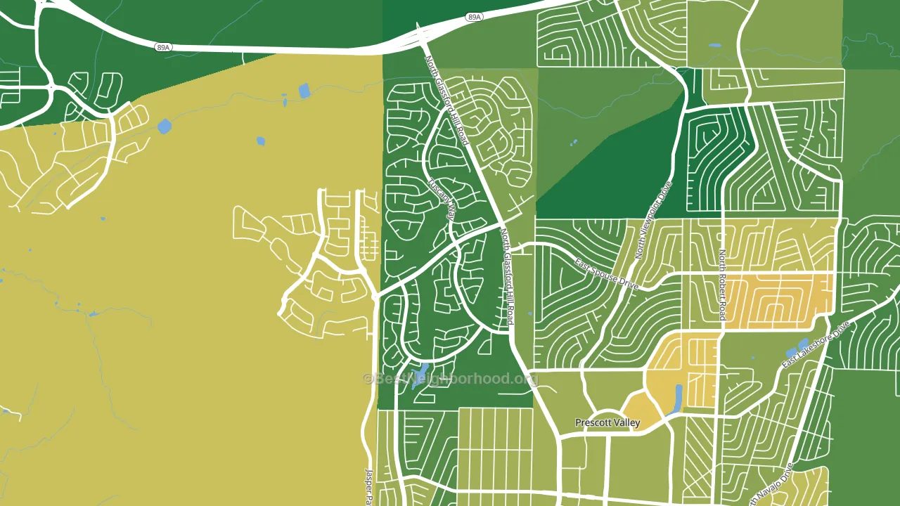 Granville, Prescott Valley, AZ block-group voter-turnout map