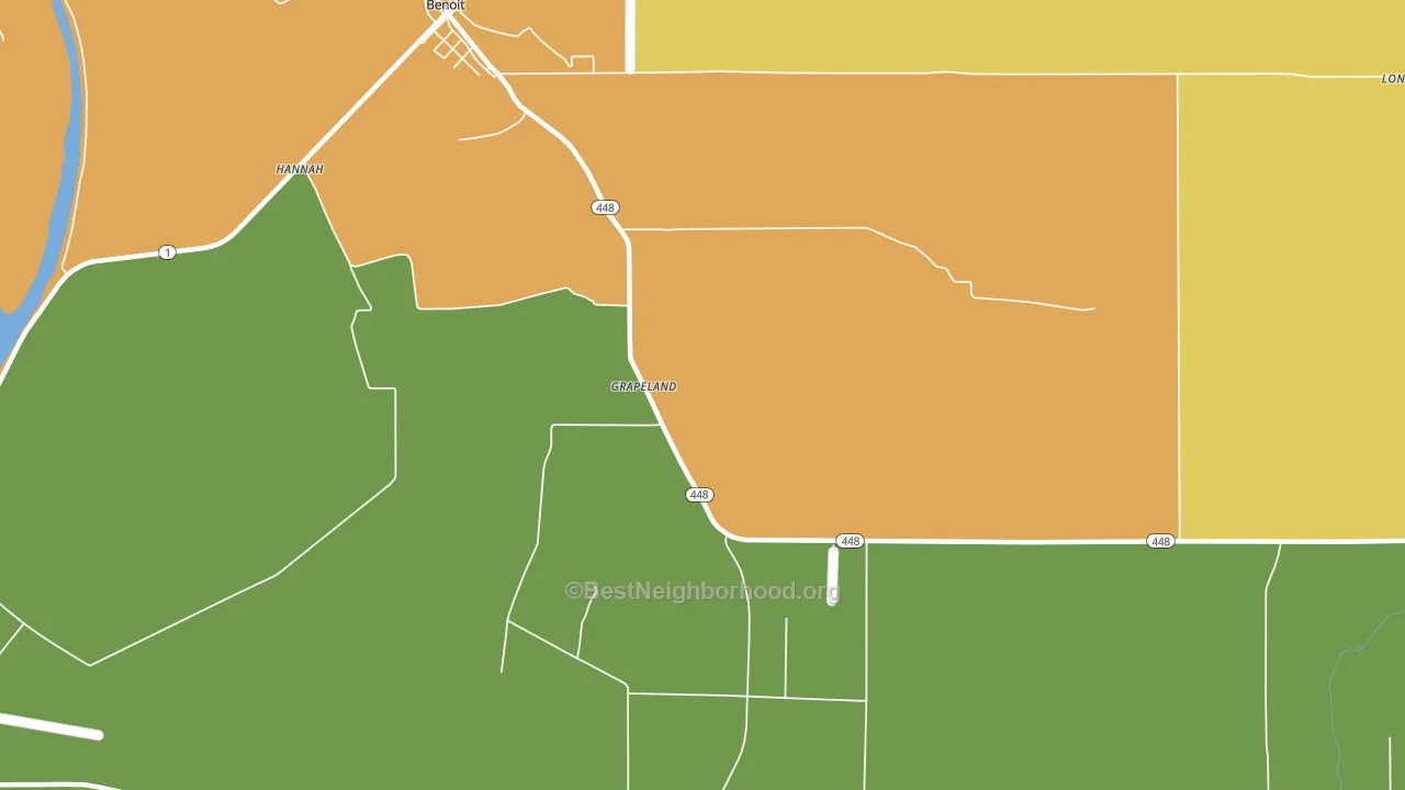 Grapeland, MS block-group voter-turnout map