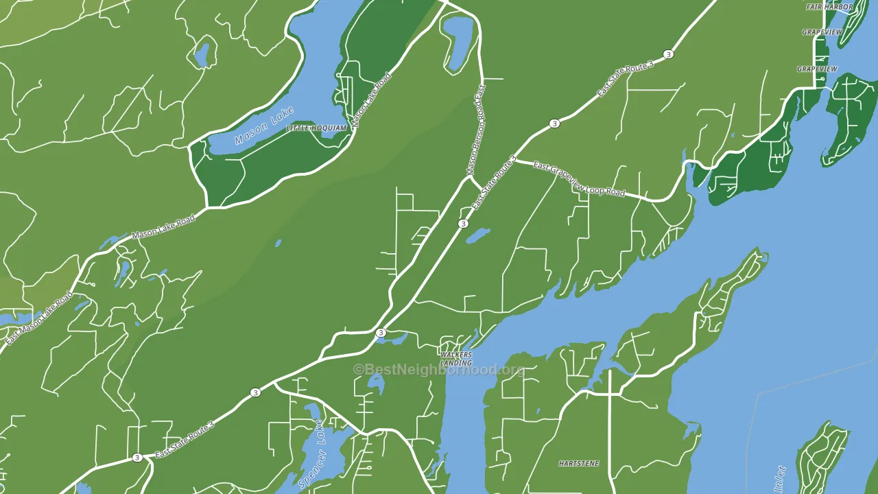 Grapeview, WA block-group voter-turnout map