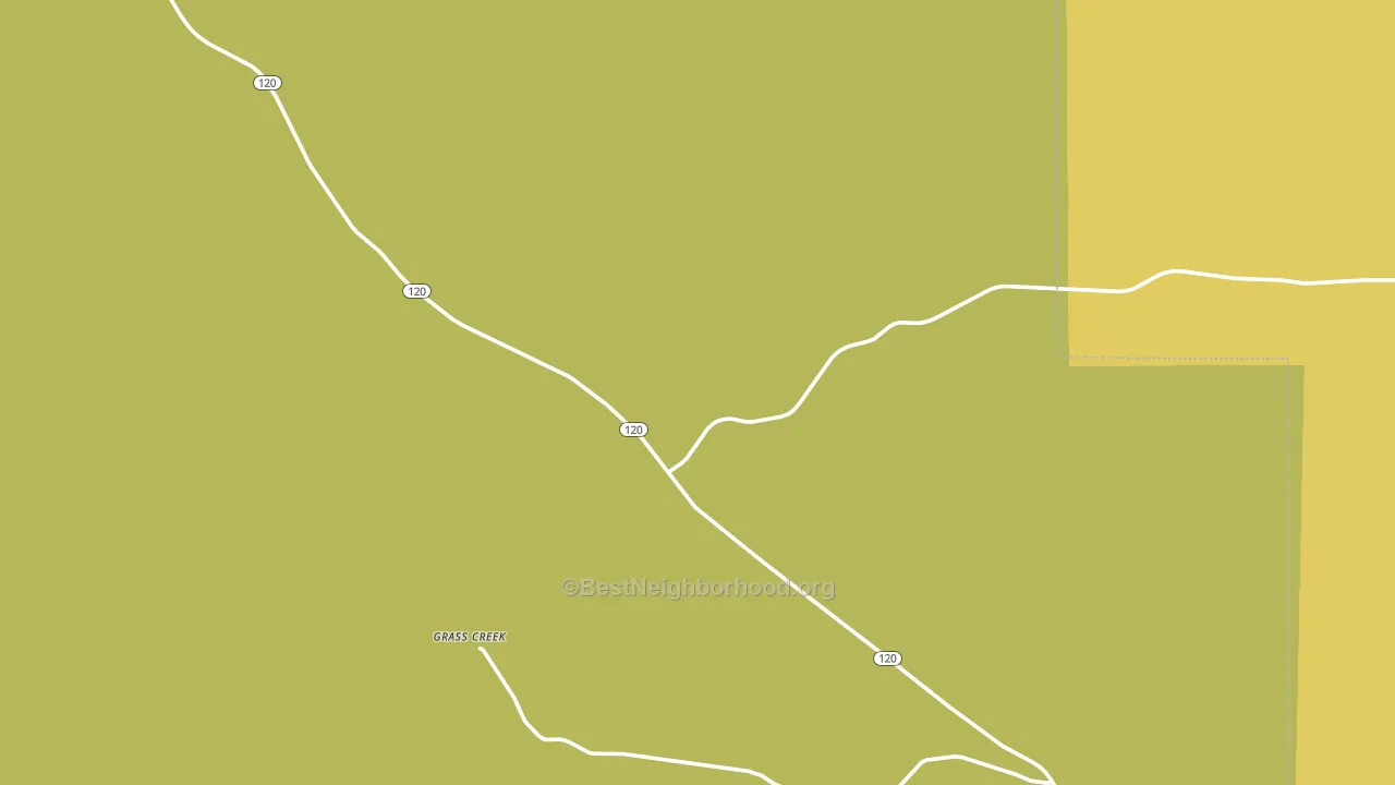 Grass Creek, WY block-group voter-turnout map