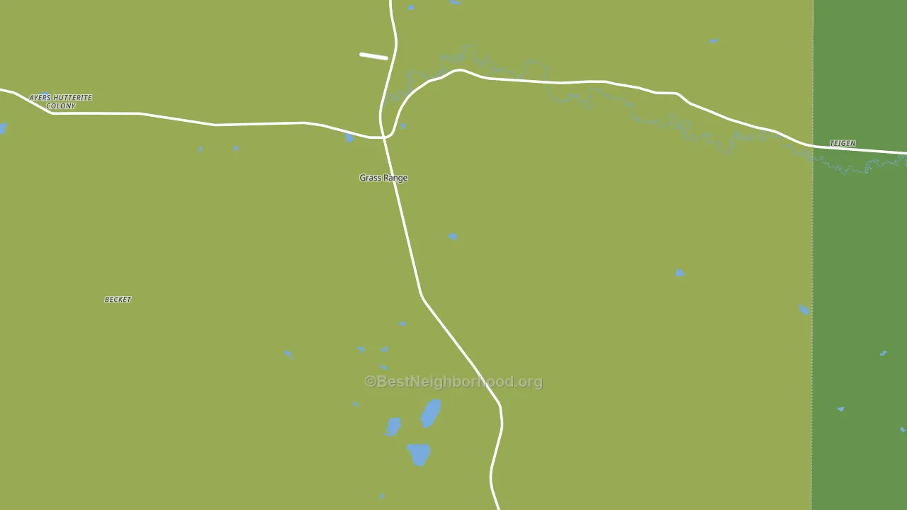Grass Range, MT block-group voter-turnout map