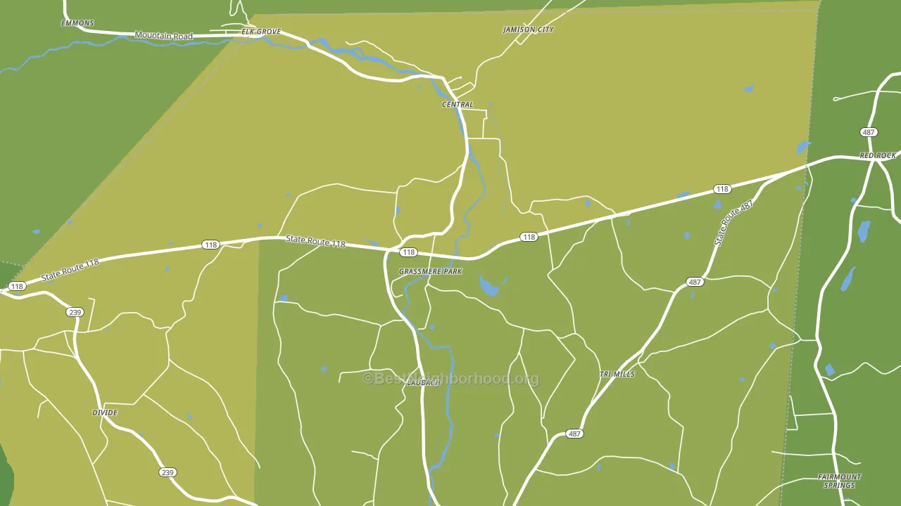 Grassmere Park, PA block-group voter-turnout map