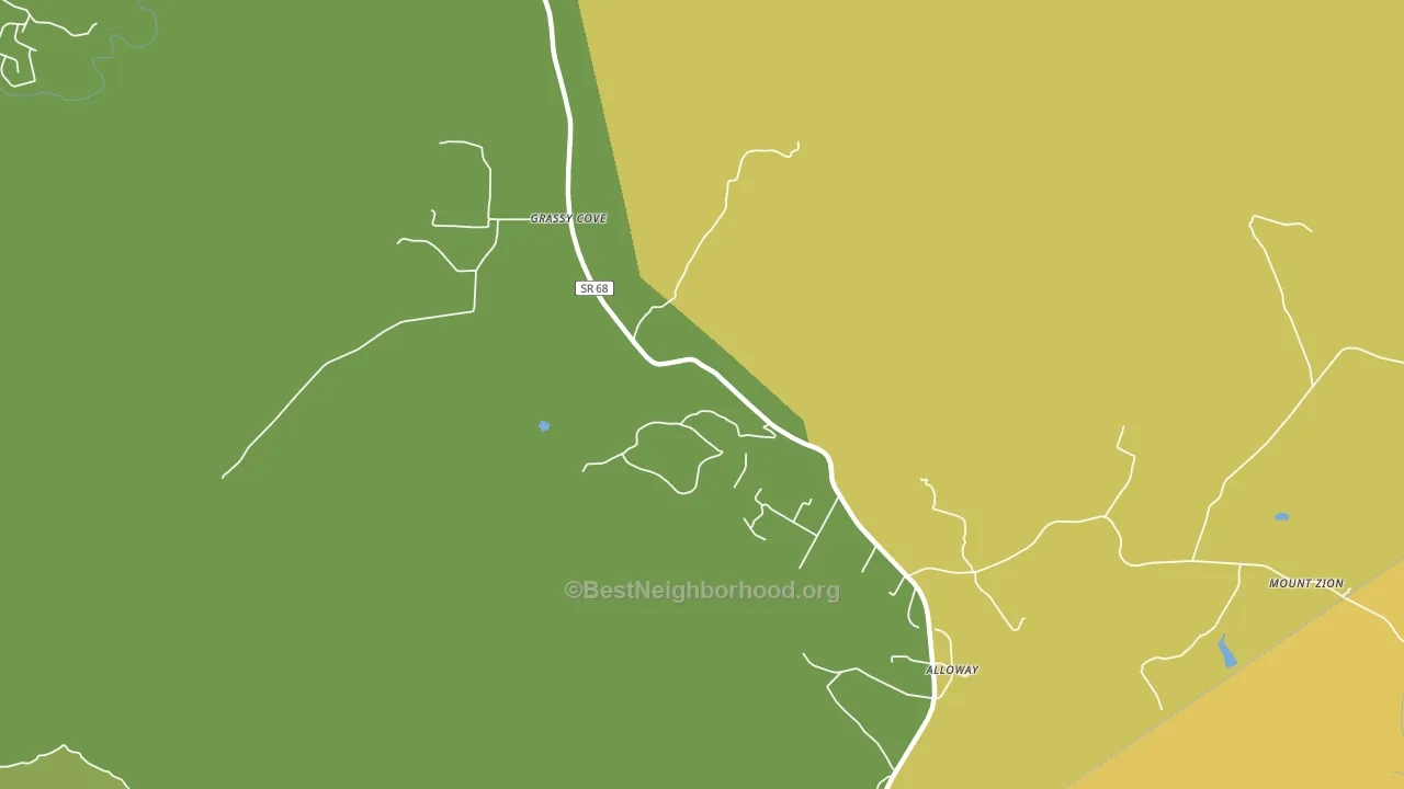 Grassy Cove, TN block-group voter-turnout map