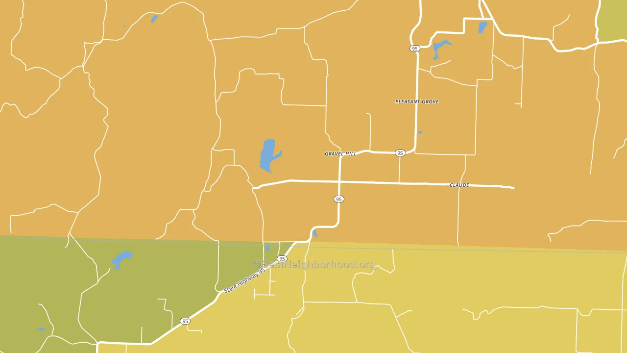 Gravel Hill, AR block-group voter-turnout map
