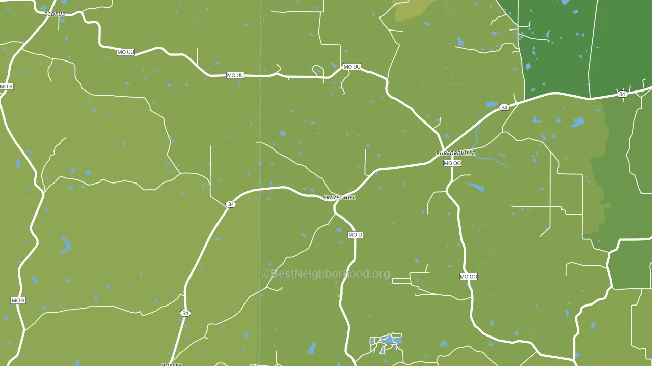 Gravel Hill, MO block-group voter-turnout map