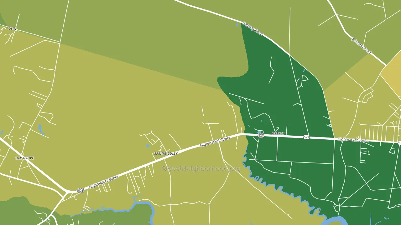Graves, SC block-group voter-turnout map