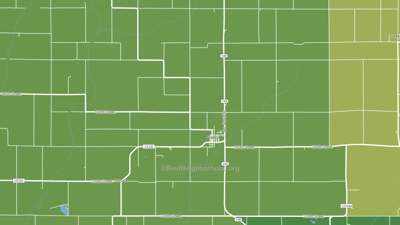 Gravity, IA block-group voter-turnout map