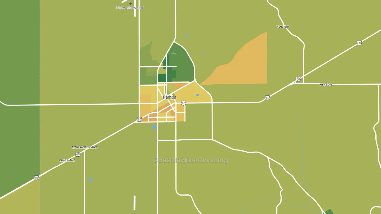 Gray County, TX block-group voter-turnout map
