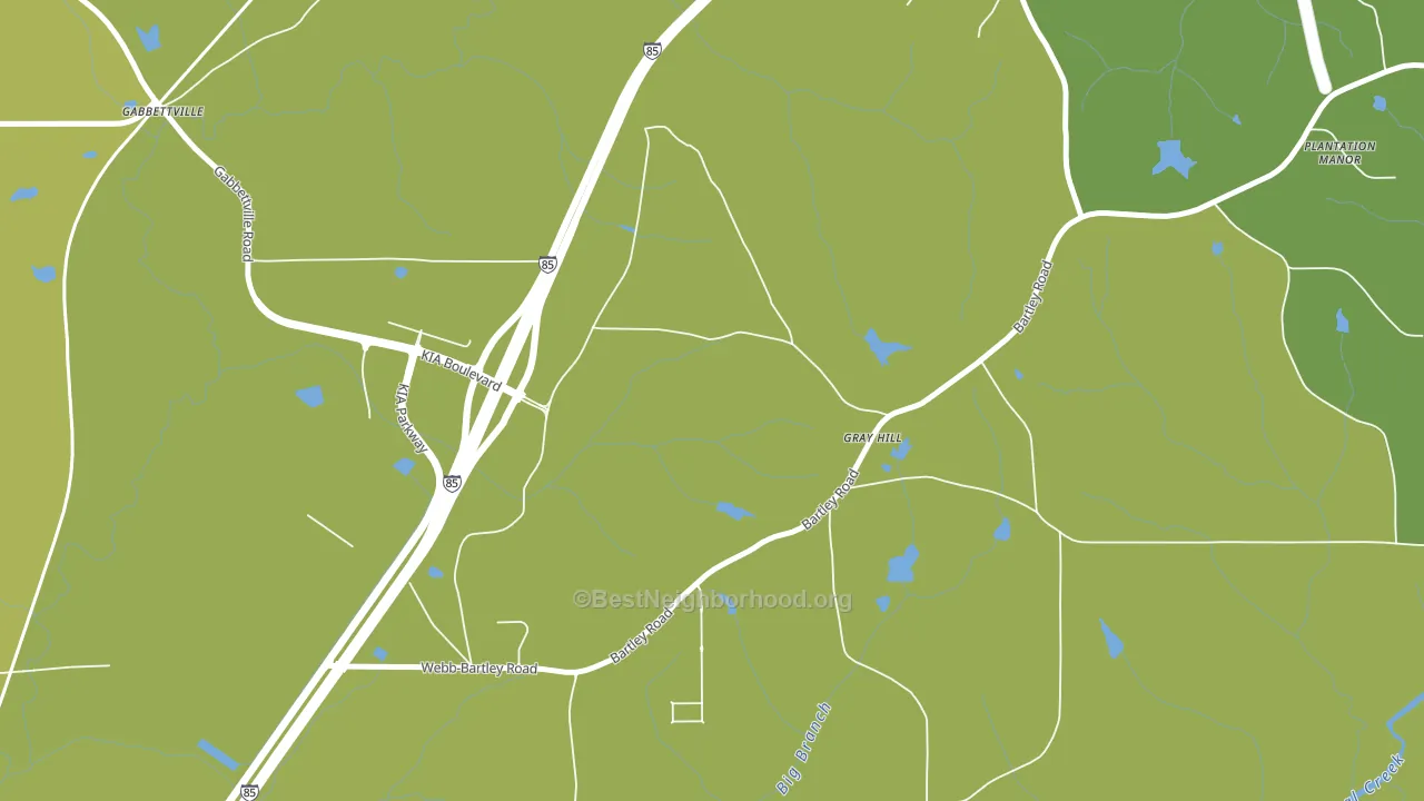 Gray Hill, GA block-group voter-turnout map