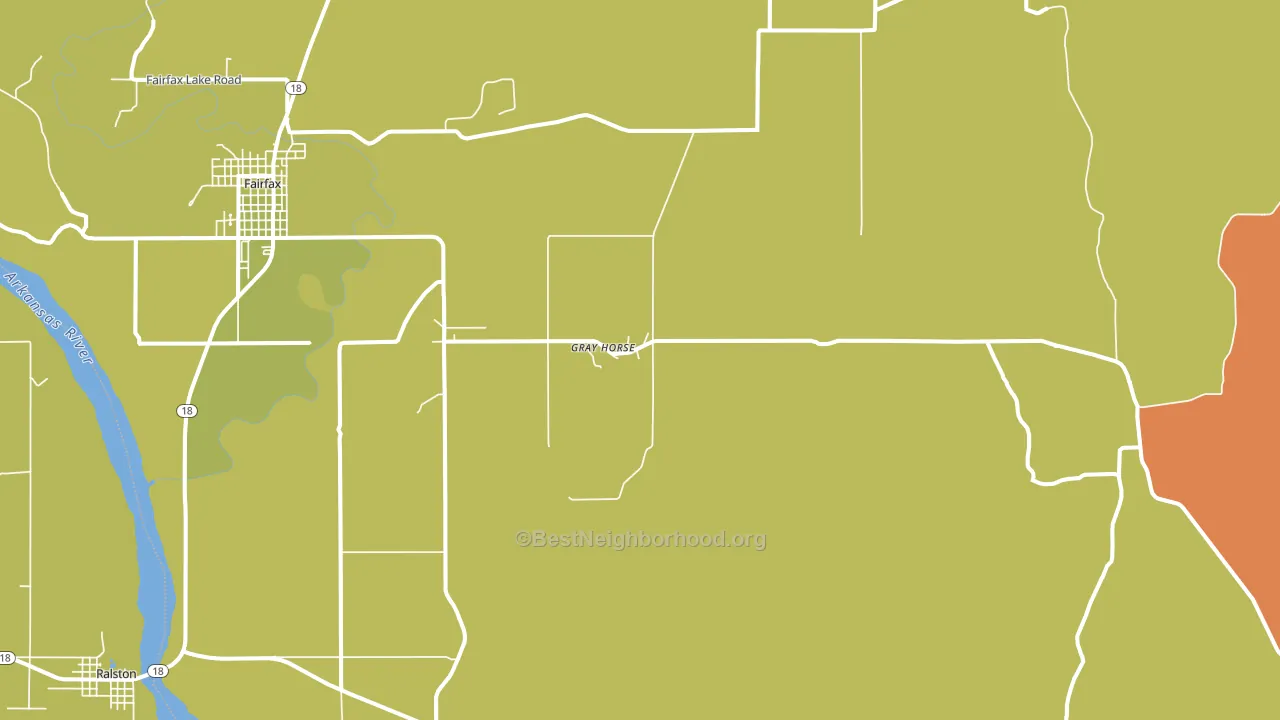 Gray Horse, OK block-group voter-turnout map
