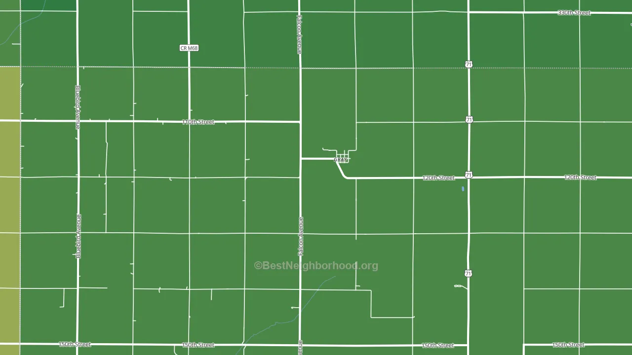 Gray, IA block-group voter-turnout map