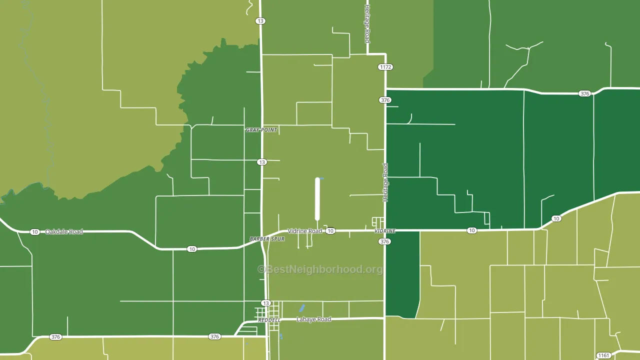 Gray Point, LA block-group voter-turnout map
