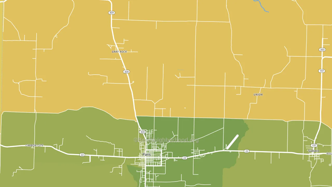 Gray Rock, AR block-group voter-turnout map