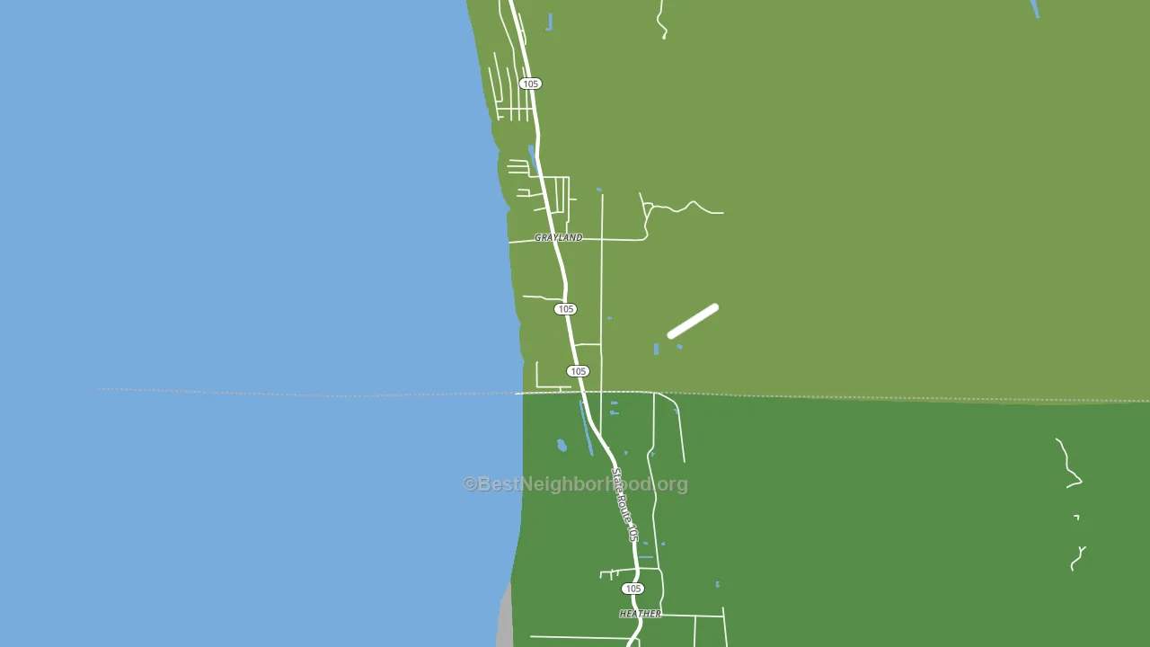 Grayland, WA block-group voter-turnout map