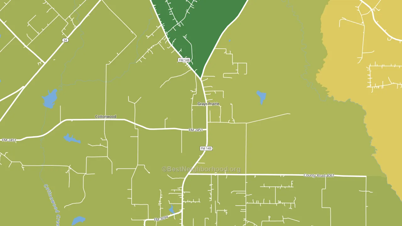 Grays Prairie, TX block-group voter-turnout map