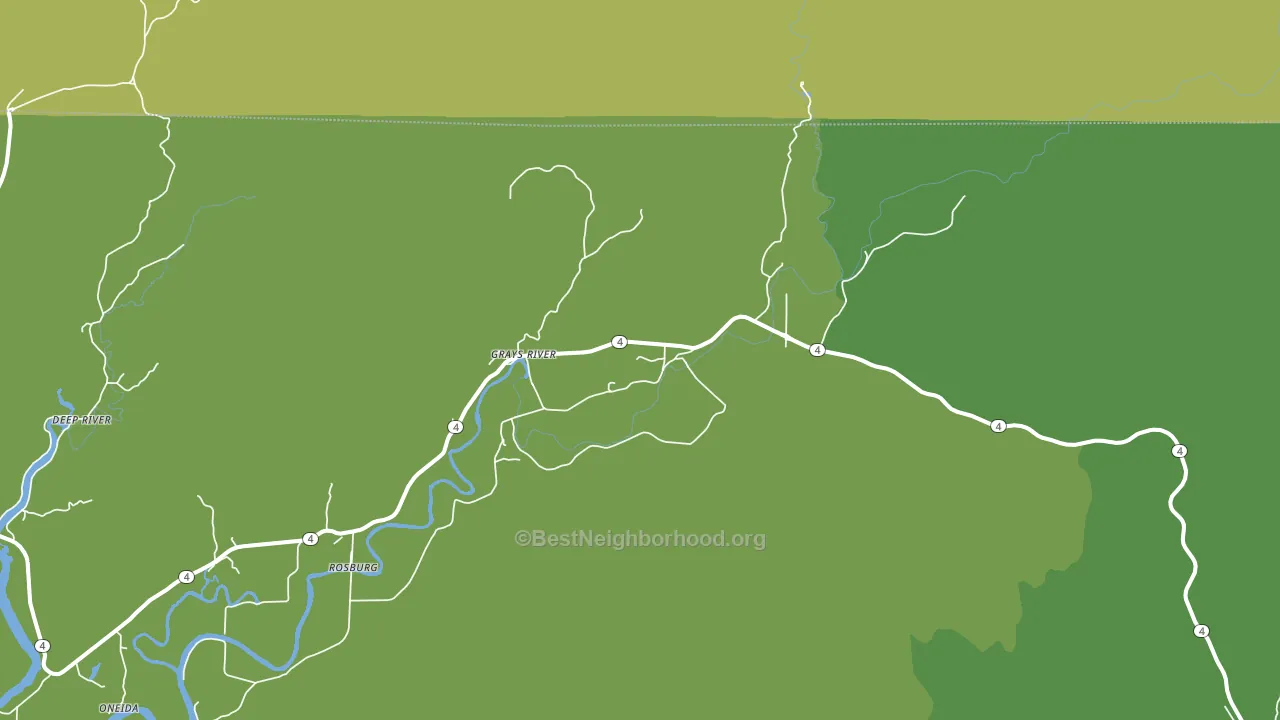 Grays River, WA block-group voter-turnout map