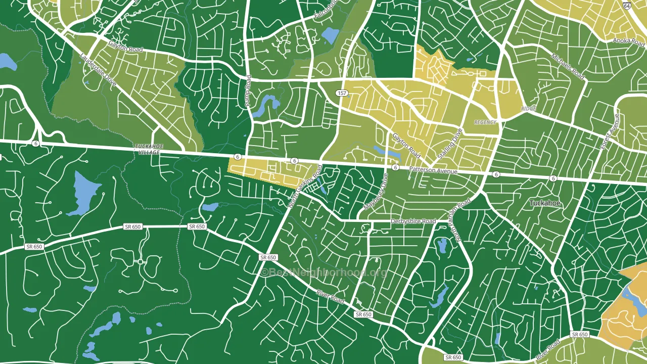 Grayson Hill, Tuckahoe, VA block-group voter-turnout map