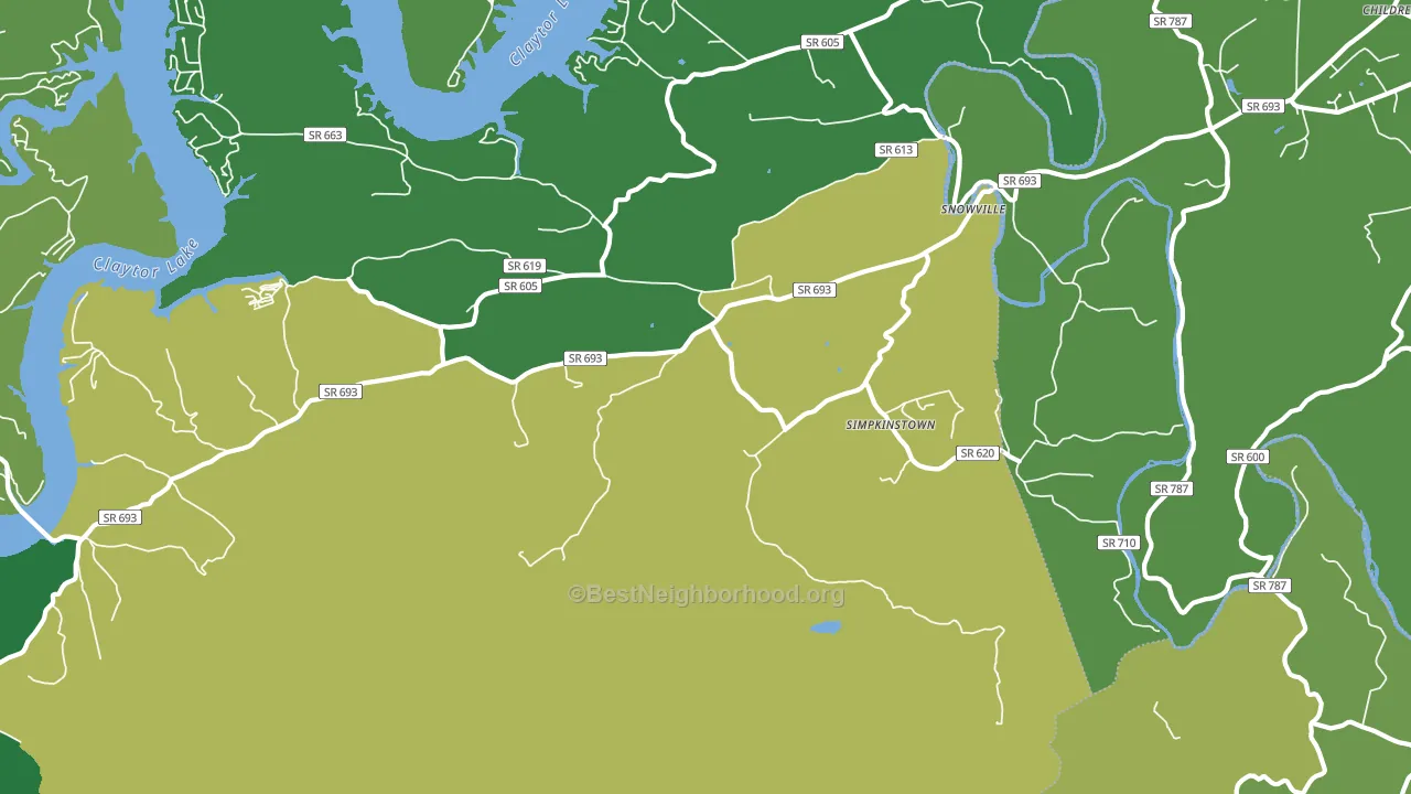 Graysontown, VA block-group voter-turnout map