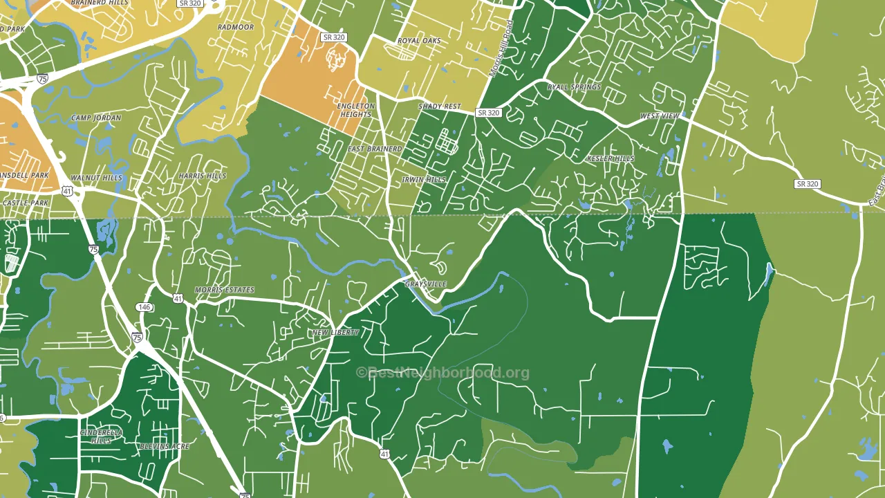 Graysville, GA block-group voter-turnout map