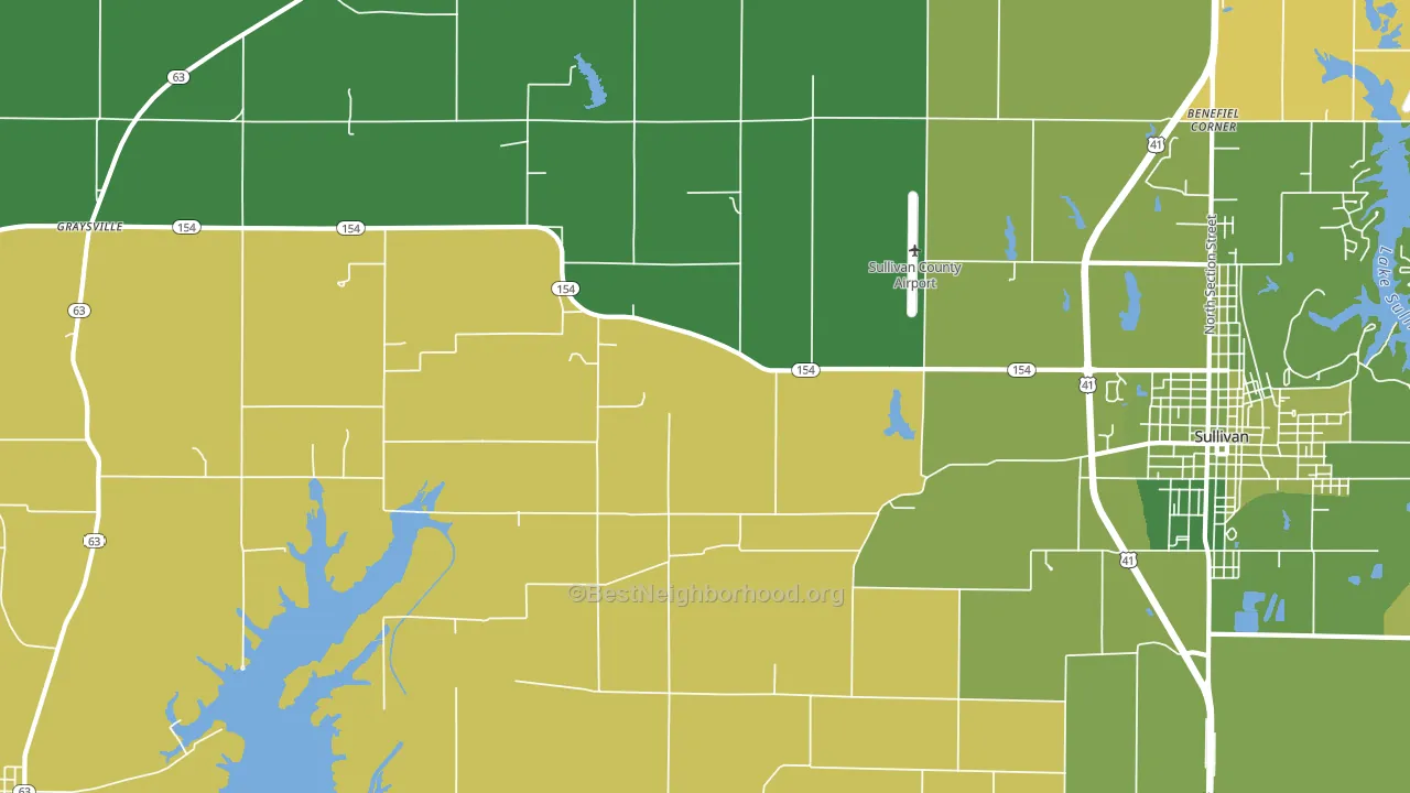 Graysville, IN block-group voter-turnout map