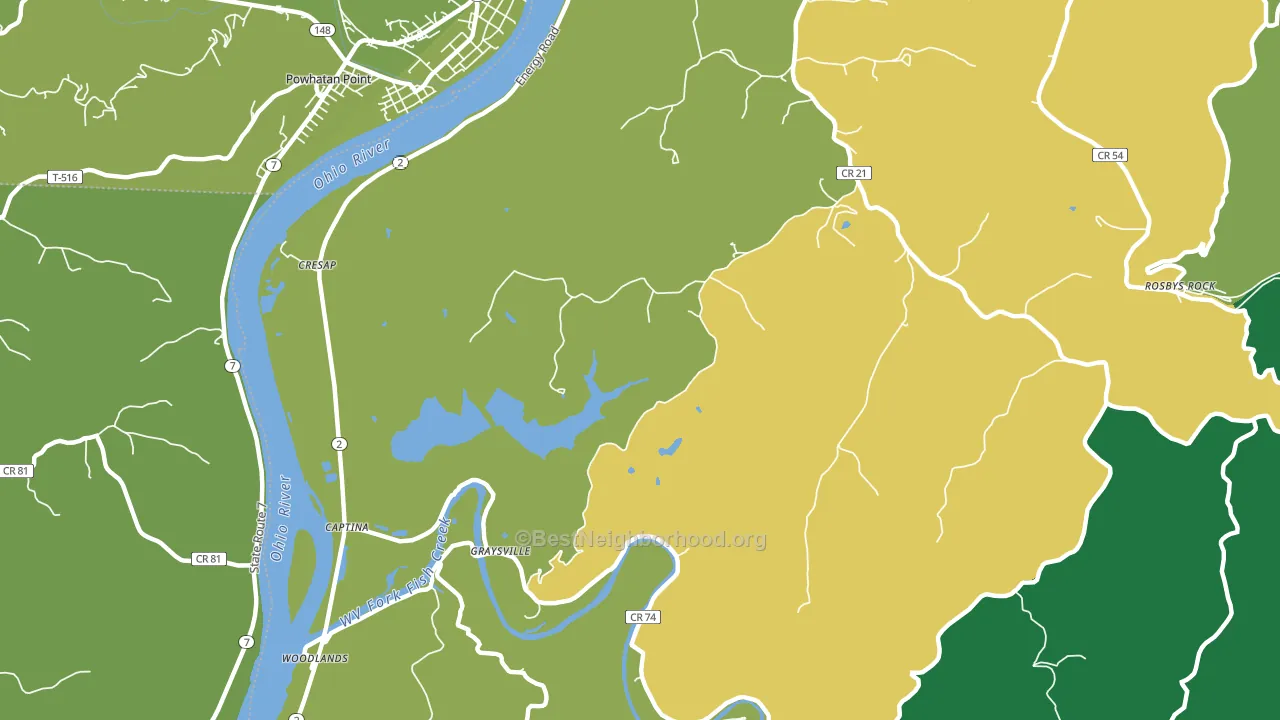 Graysville, WV block-group voter-turnout map