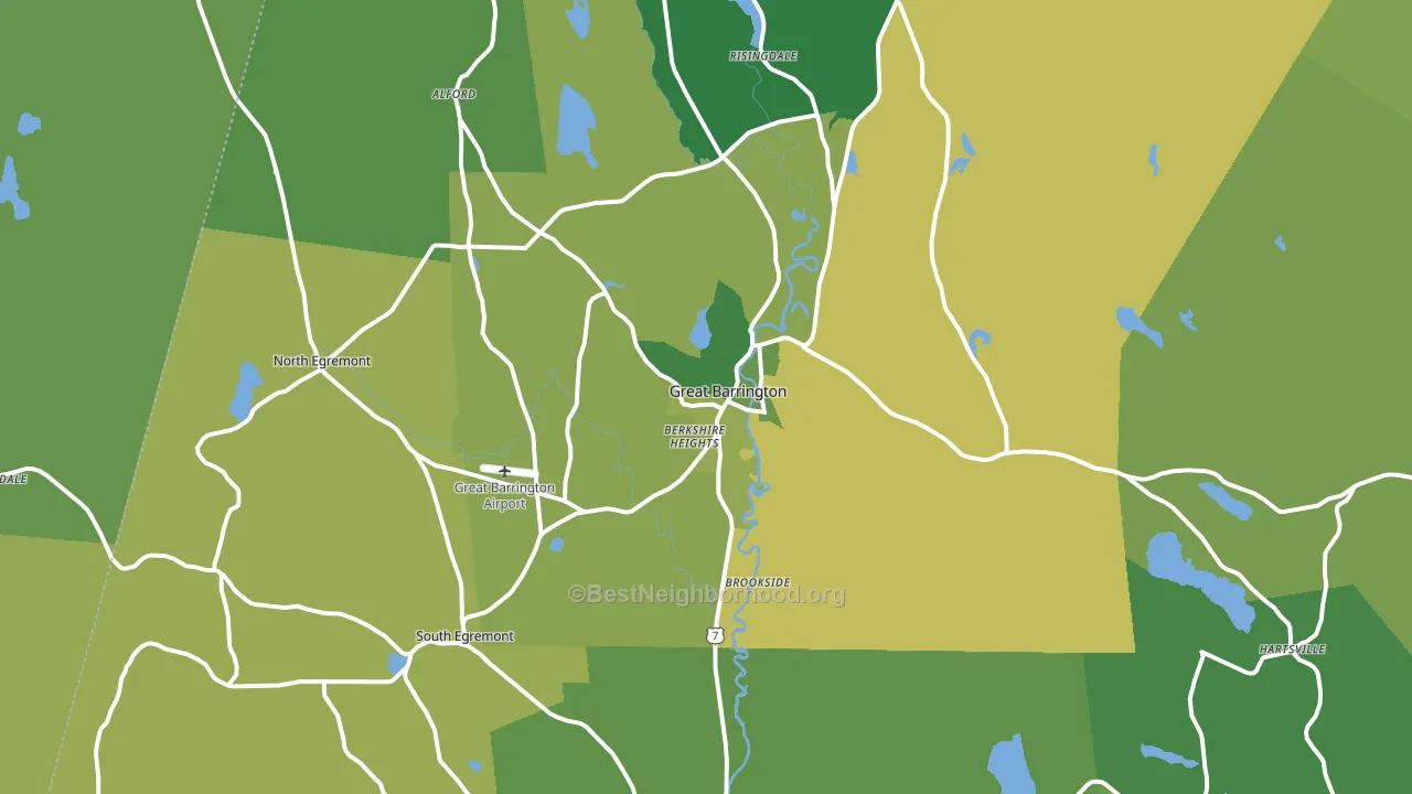 Great Barrington, MA block-group voter-turnout map