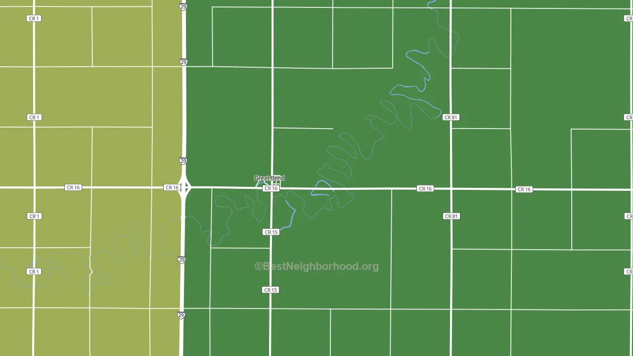Great Bend, ND block-group voter-turnout map