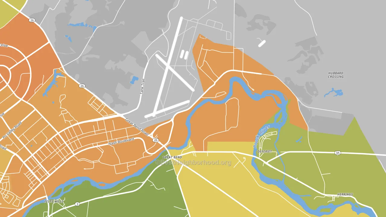 Great Bend, NY block-group voter-turnout map