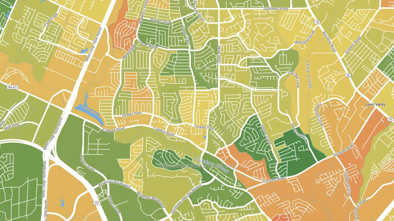 Great Northwest, San Antonio, TX block-group voter-turnout map