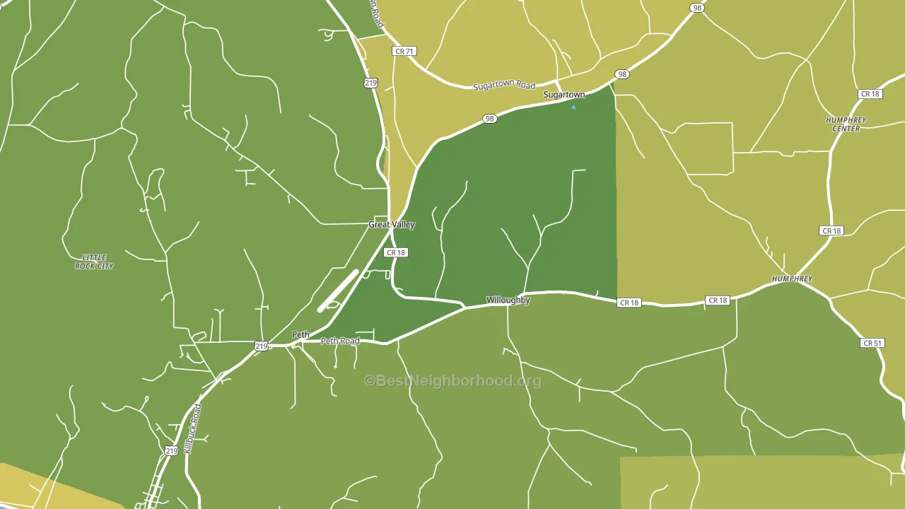 Great Valley, NY block-group voter-turnout map