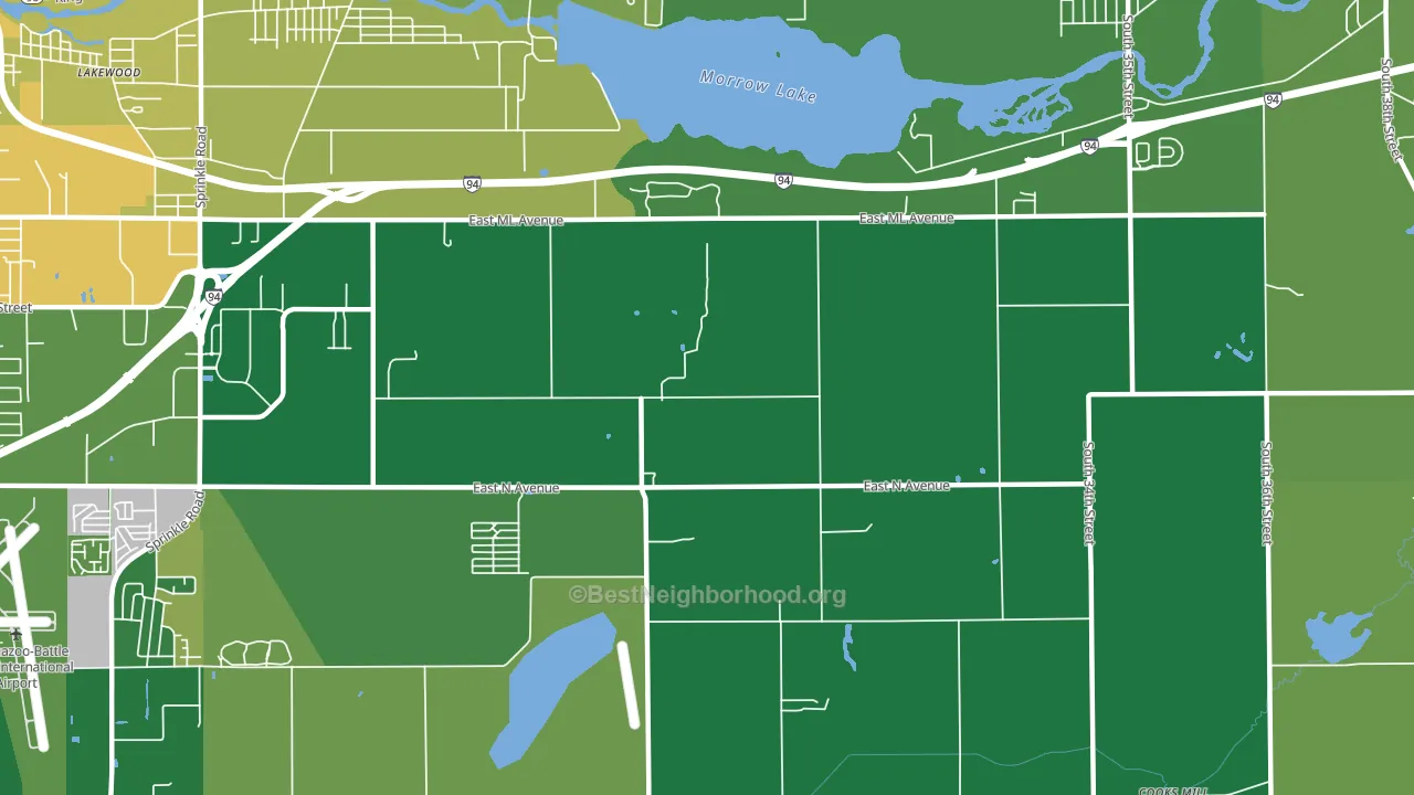 Greater Galesburg, MI block-group voter-turnout map