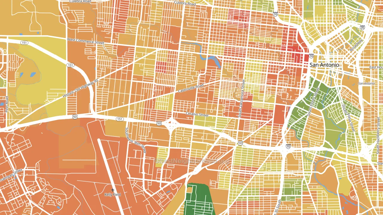 Greater Gardendale, San Antonio, TX block-group voter-turnout map