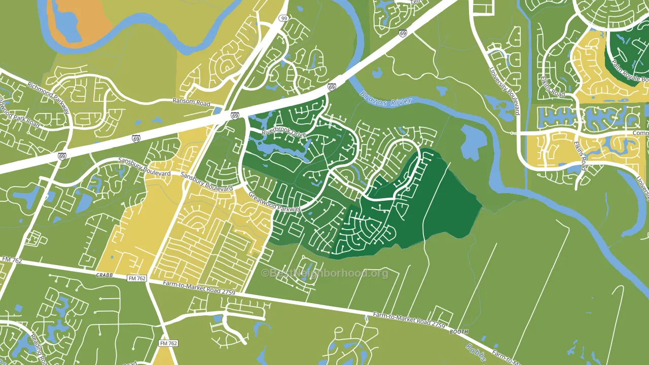 Greatwood, TX block-group voter-turnout map