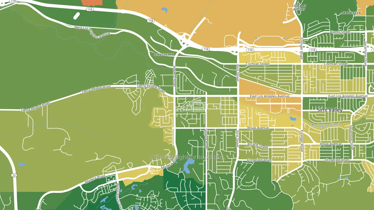 Greek Track, Simi Valley, CA block-group voter-turnout map