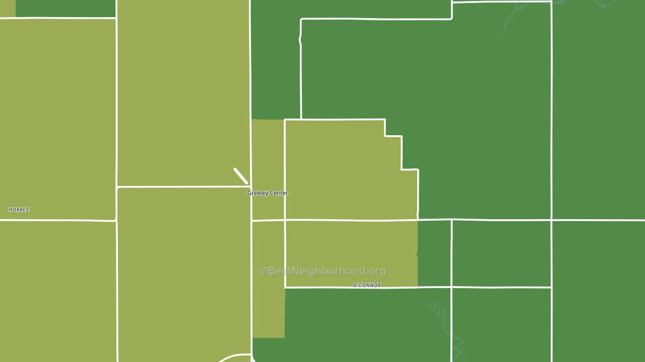 Greeley County, NE block-group voter-turnout map