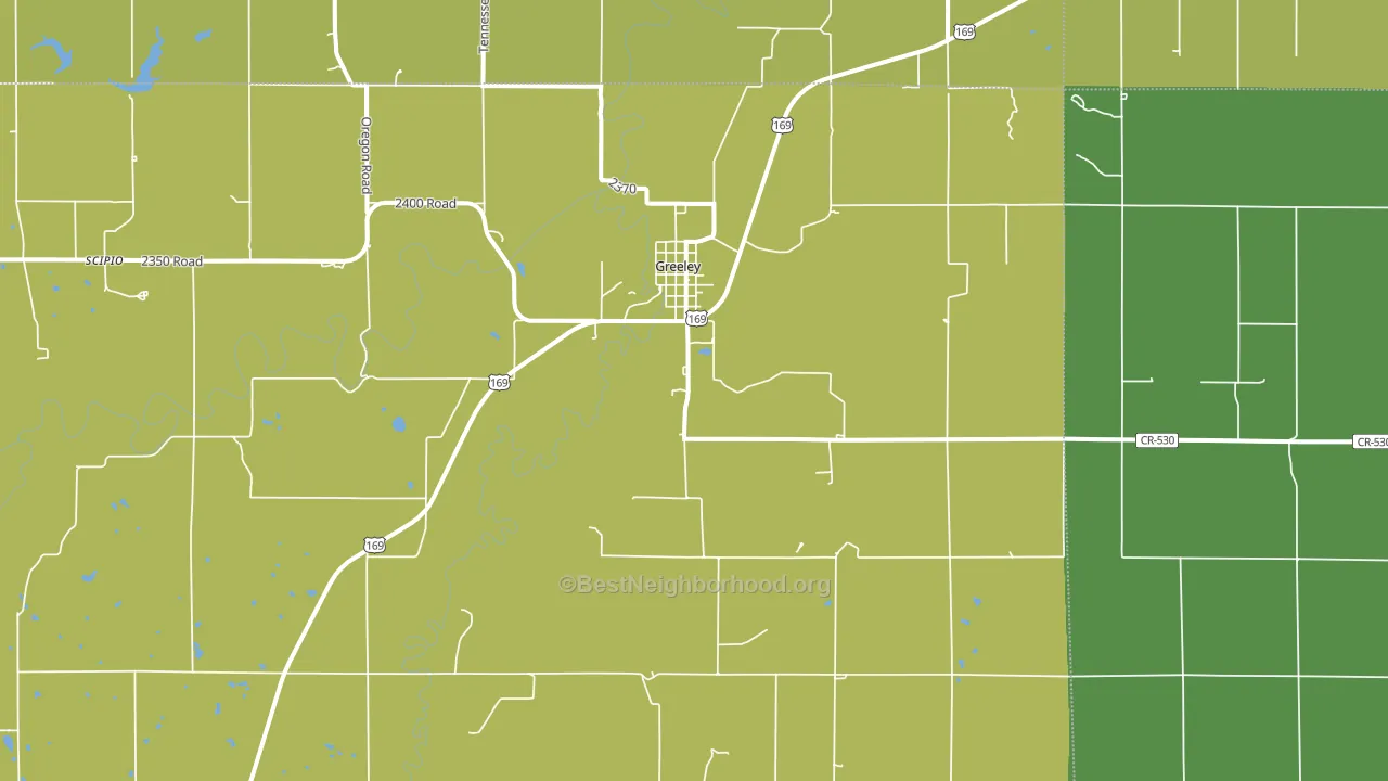 Greeley, KS block-group voter-turnout map
