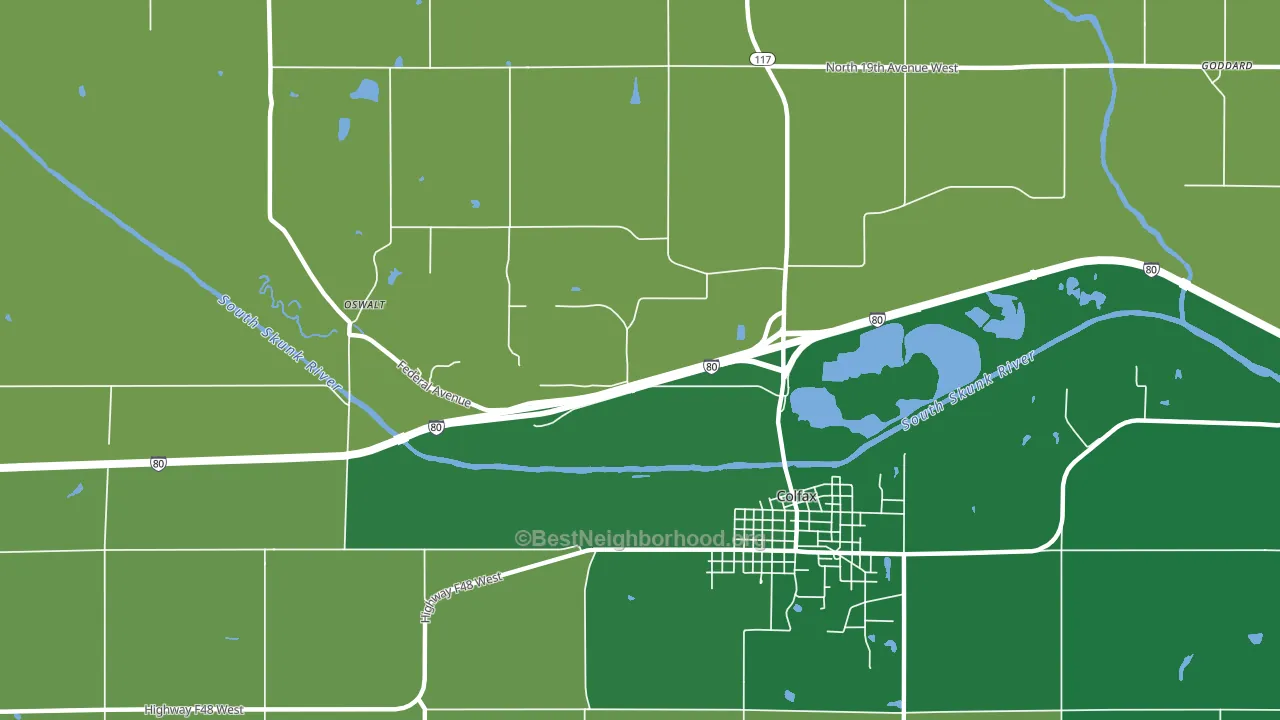 Green Castle, IA block-group voter-turnout map