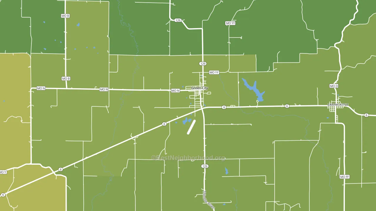 Green City, MO block-group voter-turnout map