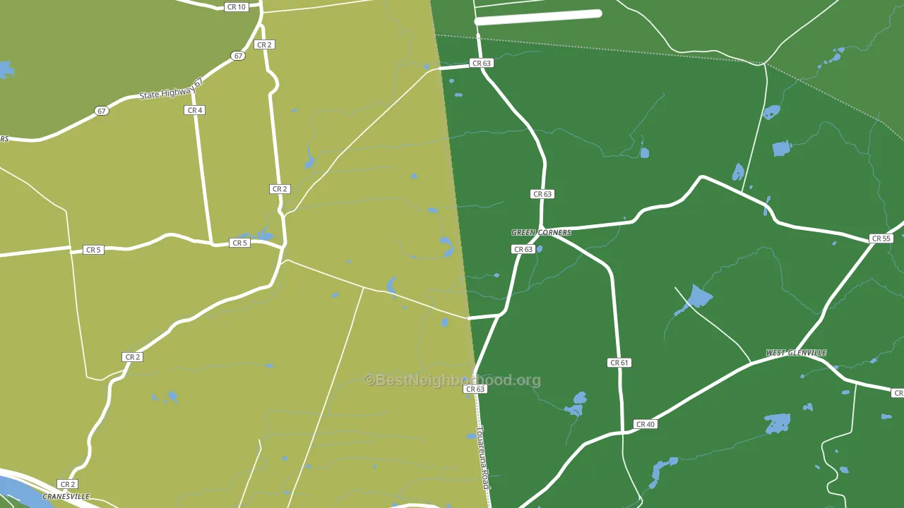Green Corners, NY block-group voter-turnout map