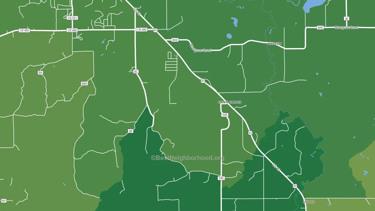 Green Garden, MI block-group voter-turnout map