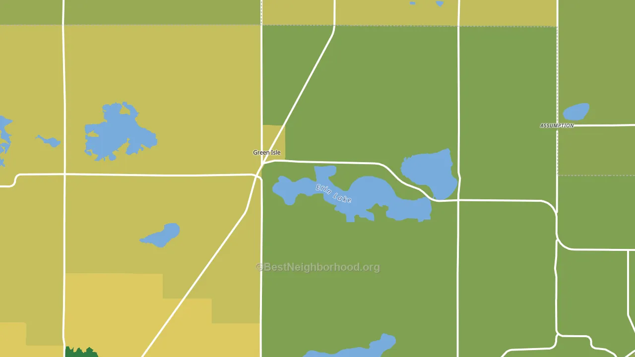 Green Isle, MN block-group voter-turnout map