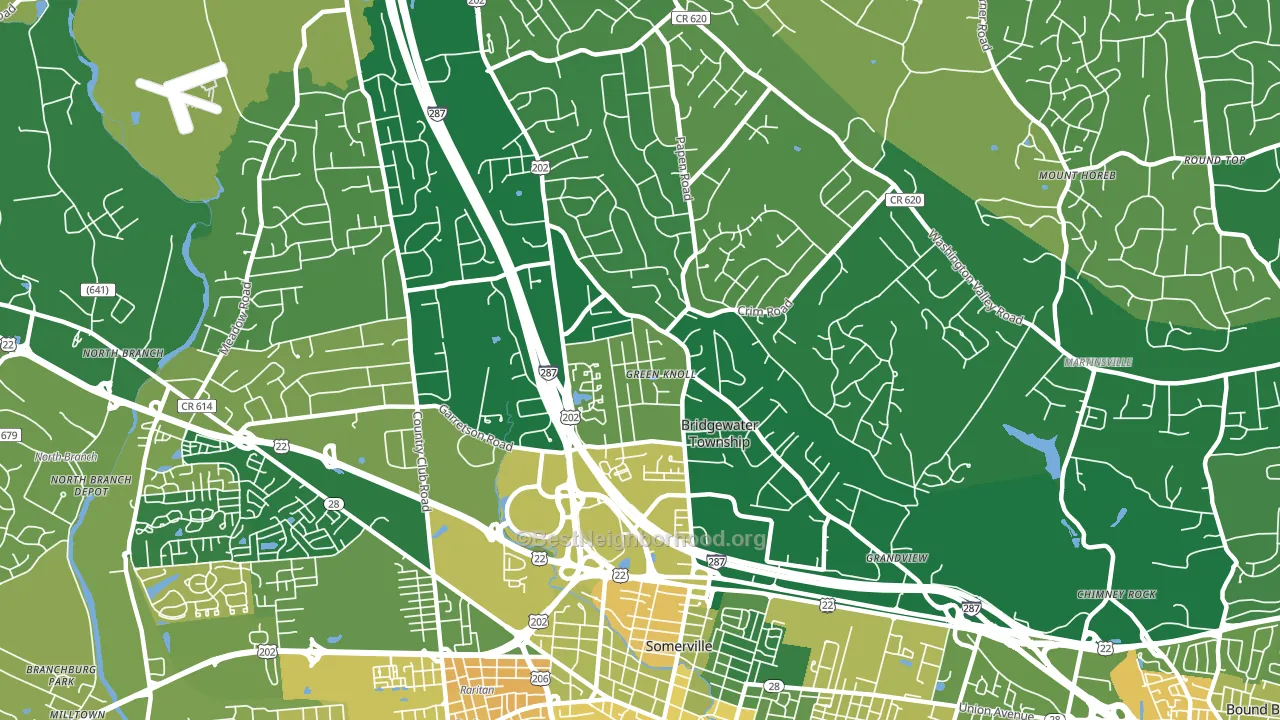 Green Knoll, NJ block-group voter-turnout map