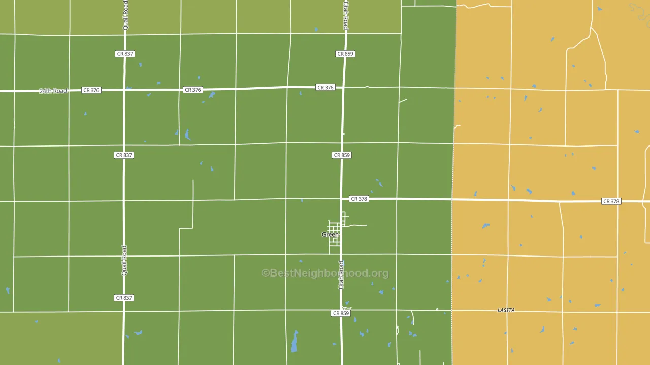 Green, KS block-group voter-turnout map