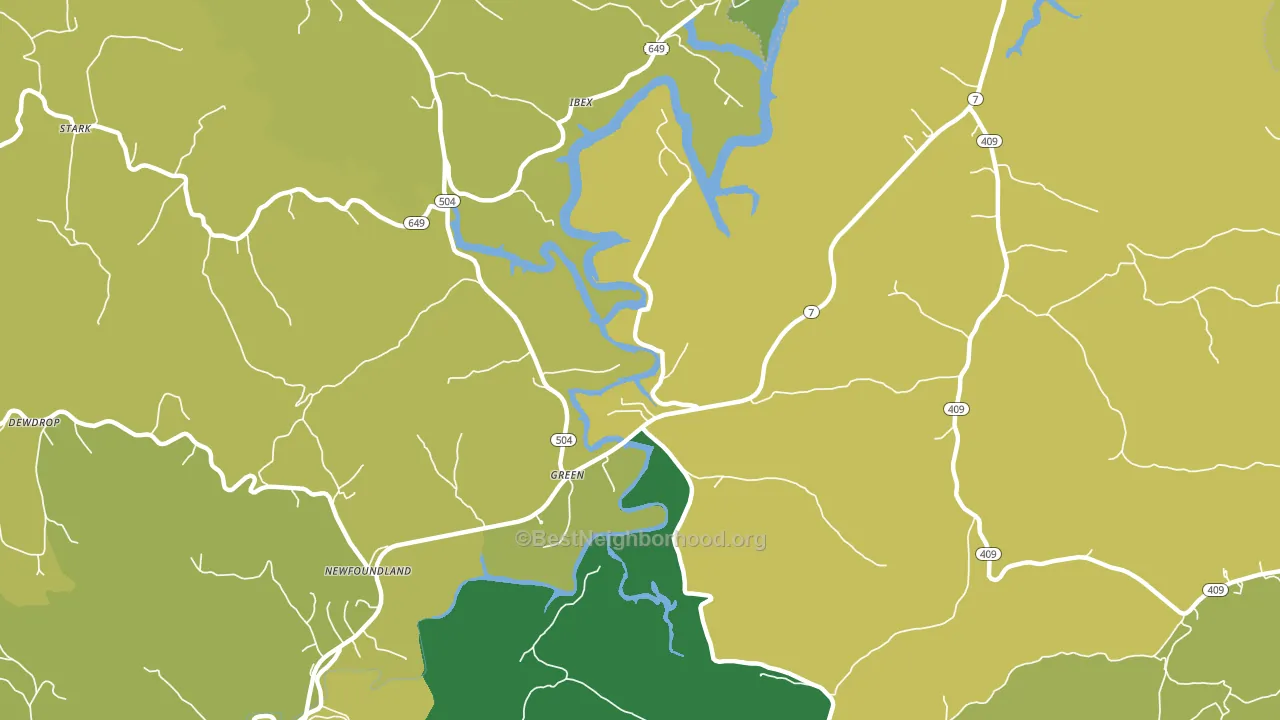 Green, KY block-group voter-turnout map