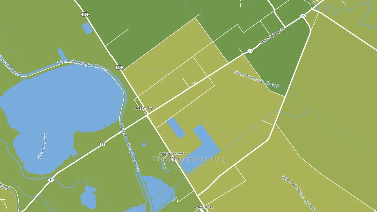 Green Lake, TX block-group voter-turnout map