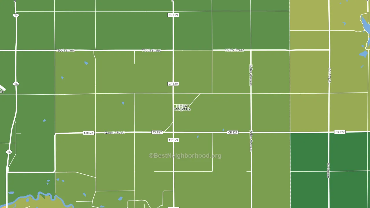 Green Mountain, IA block-group voter-turnout map