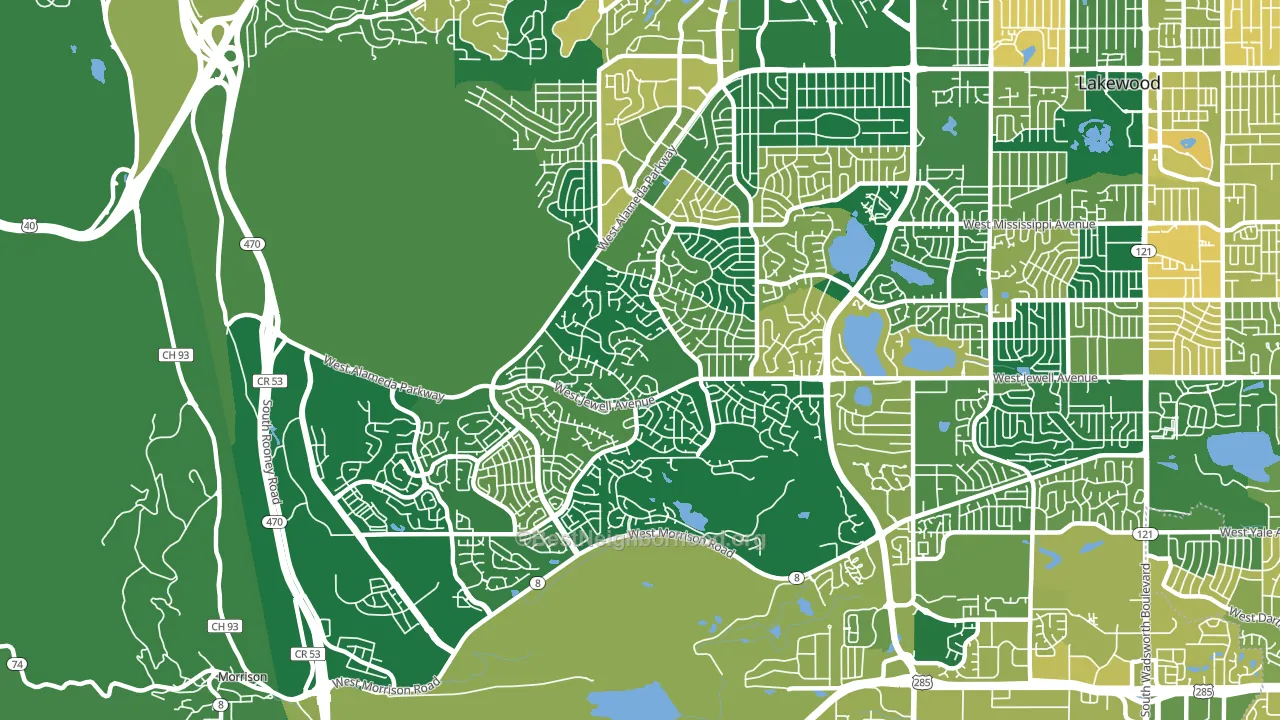 Green Mountain, Lakewood, CO block-group voter-turnout map