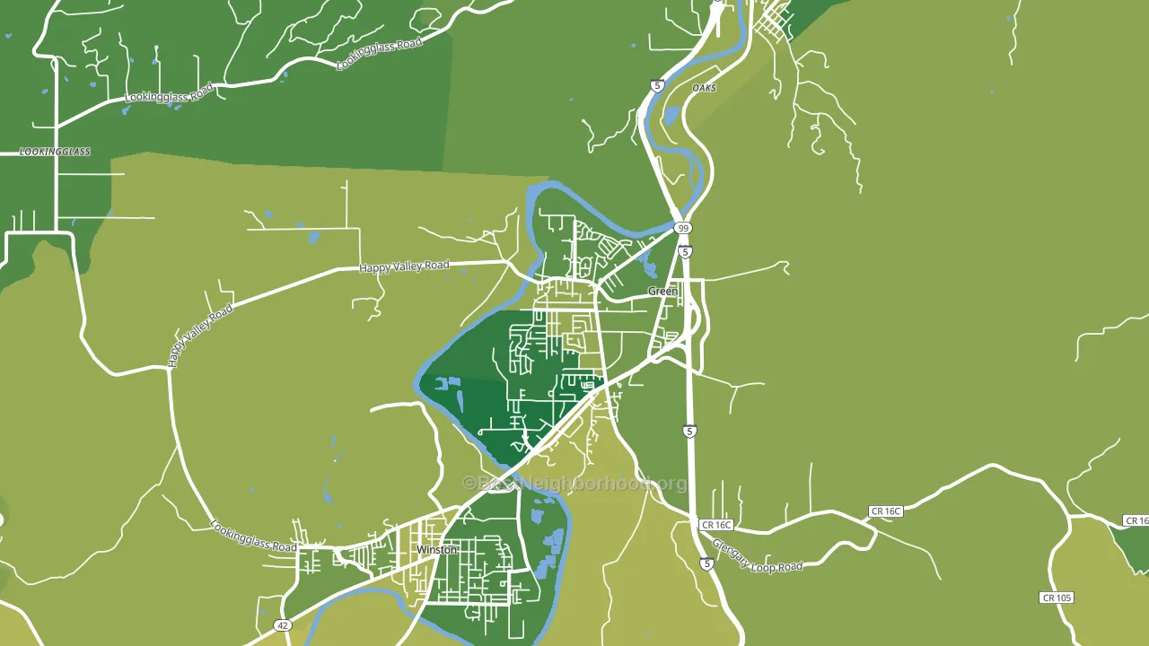 Green, OR block-group voter-turnout map