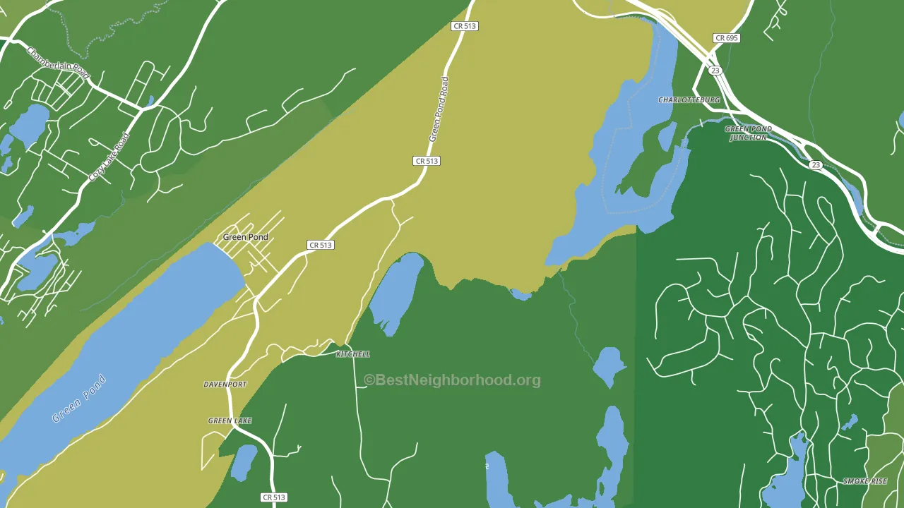 Green Pond, NJ block-group voter-turnout map