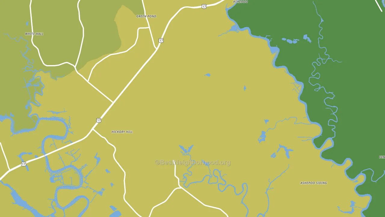 Green Pond, SC block-group voter-turnout map